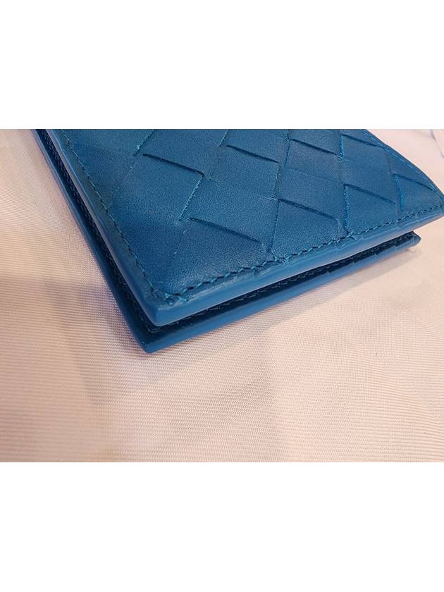 Intrecciato Bifold Half Wallet Light Blue - BOTTEGA VENETA - BALAAN 9