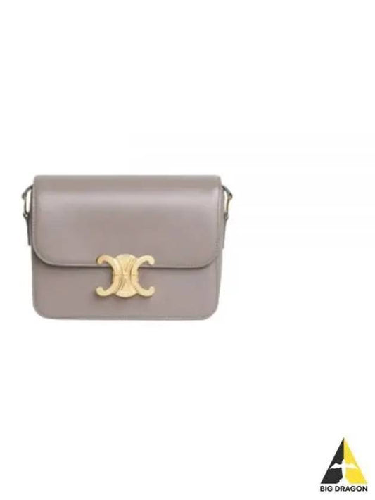 Teen Triomphe Shiny Calfskin Cross Bag Pebble - CELINE - BALAAN 2