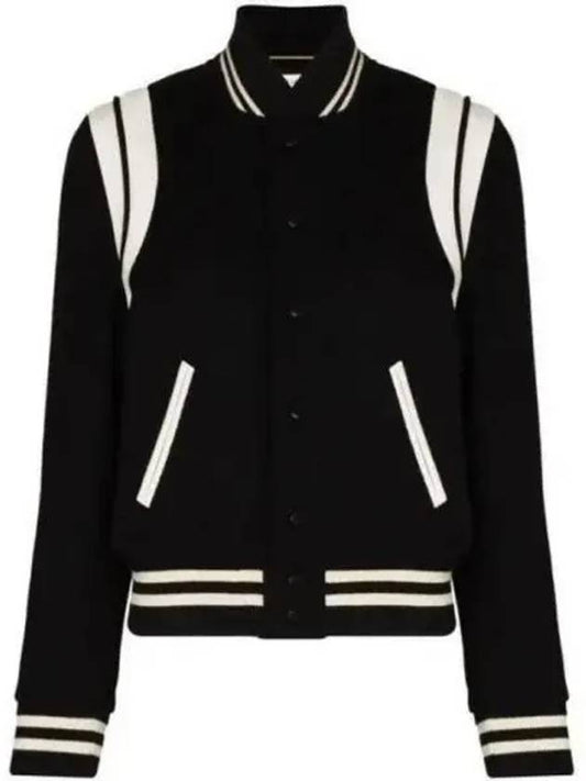 Teddy Jacket In Wool Black - SAINT LAURENT - BALAAN 2