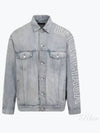 Embroidered Logo Denim Jacket Blue - BALENCIAGA - BALAAN 2