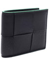 Cassette Bifold Half Wallet Parakeet Black - BOTTEGA VENETA - BALAAN 4