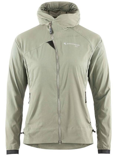 Women's Nal Hooded Windbreaker Swamp Green - KLATTERMUSEN - BALAAN 2