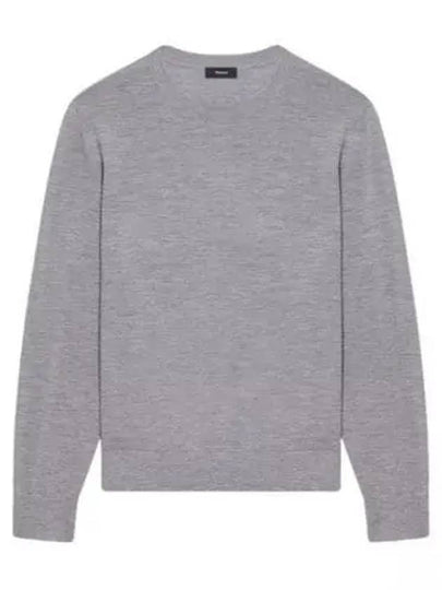 Crew Neck Wool Knit Top Grey - THEORY - BALAAN 2