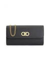 Gancini Chain Shoulder Bag Black - SALVATORE FERRAGAMO - BALAAN 2