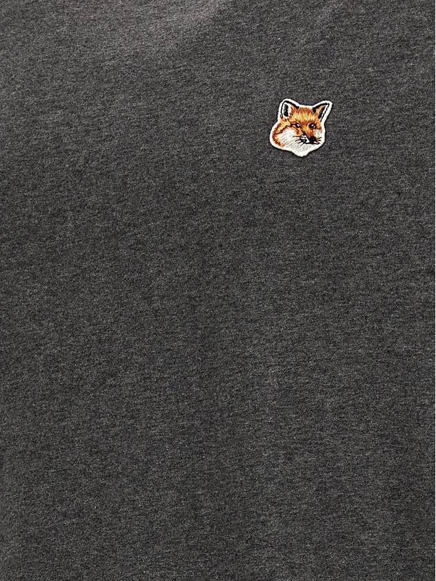 Fox Head Patch Classic Short Sleeve T-Shirt Grey Melange - MAISON KITSUNE - BALAAN 5