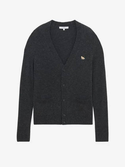 Baby Fox Patch Cosy Cardigan Dark Grey - MAISON KITSUNE - BALAAN 2