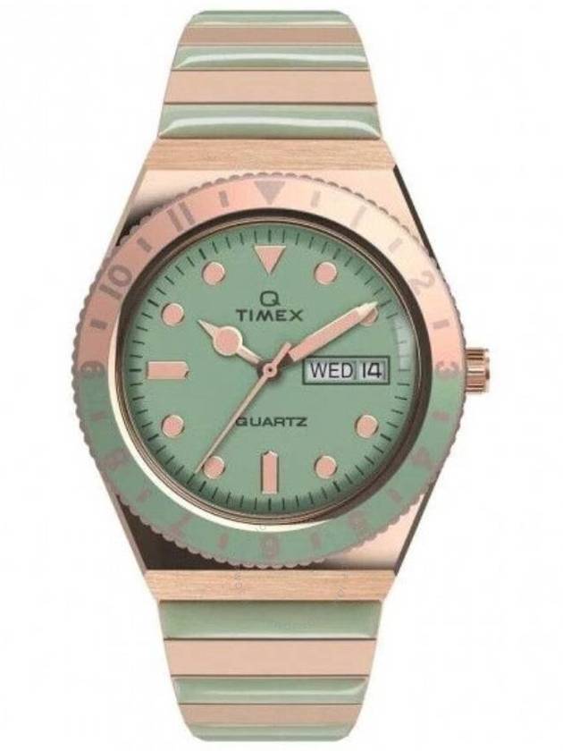 Timex Q Timex Malibu Quartz Green Dial Ladies Watch TW2V38700VQ - TIMEX - BALAAN 1