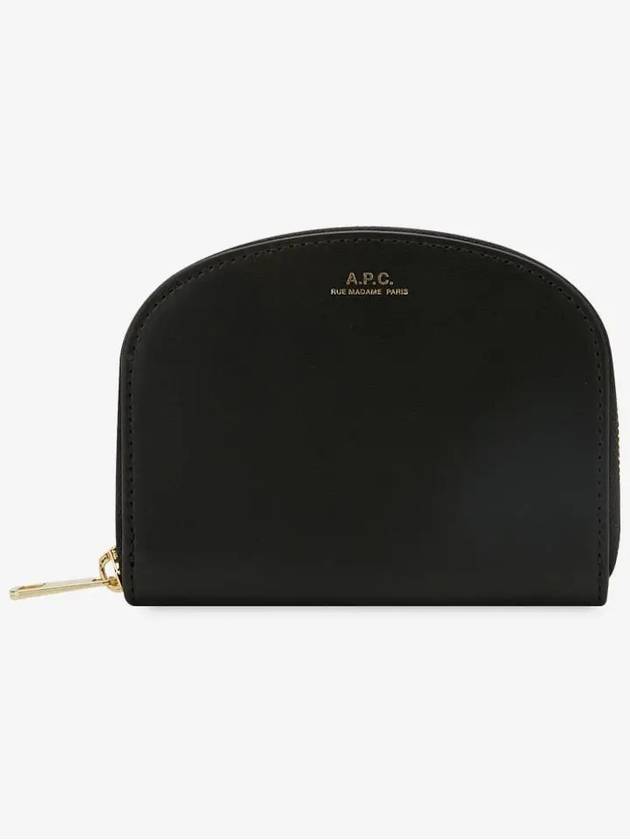 Demi Lune Half Moon Zipper Card Wallet Black - A.P.C. - BALAAN 3