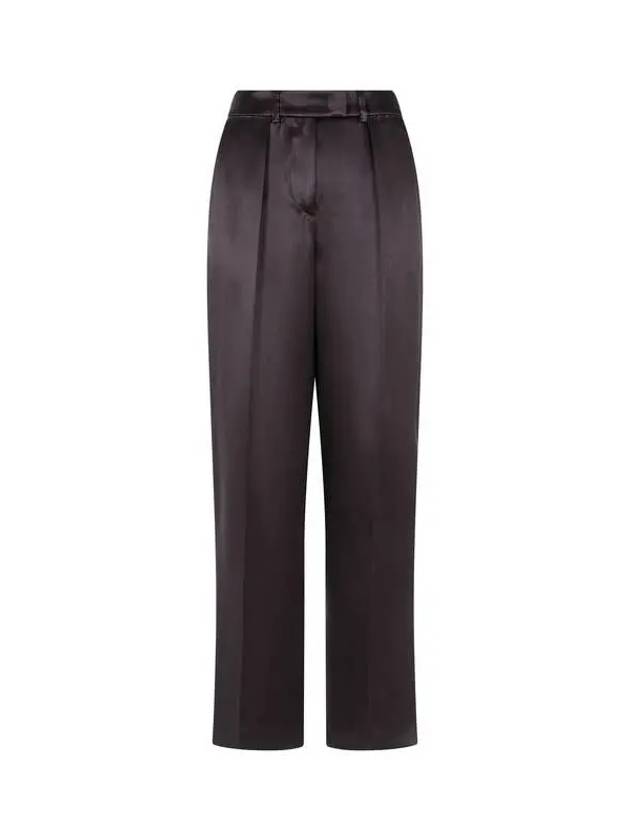 Women s Tapered Leg One Tuck Silk Pants Charcoal Gray 270731 - GIORGIO ARMANI - BALAAN 1