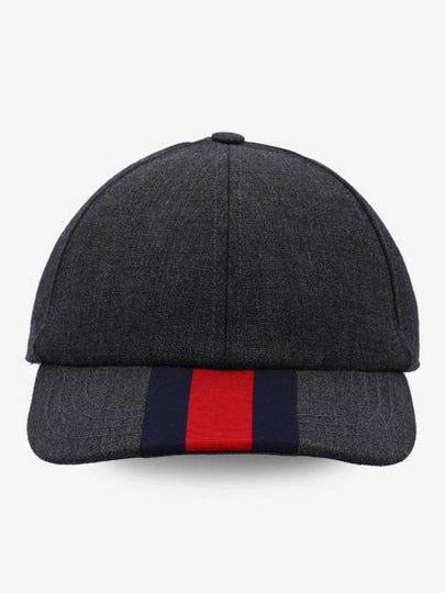 Web Canvas Base Ball Cap Dark Grey - GUCCI - BALAAN 2