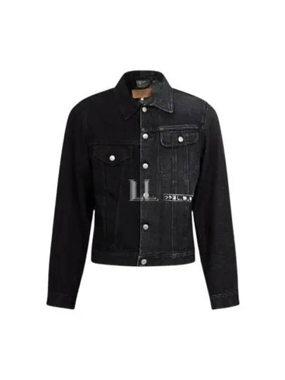 Half And Half Denim Jacket Black - MAISON MARGIELA - BALAAN 2