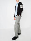 Men's Sustainable Classic Diagonal Wool Cardigan Navy - THOM BROWNE - BALAAN 5