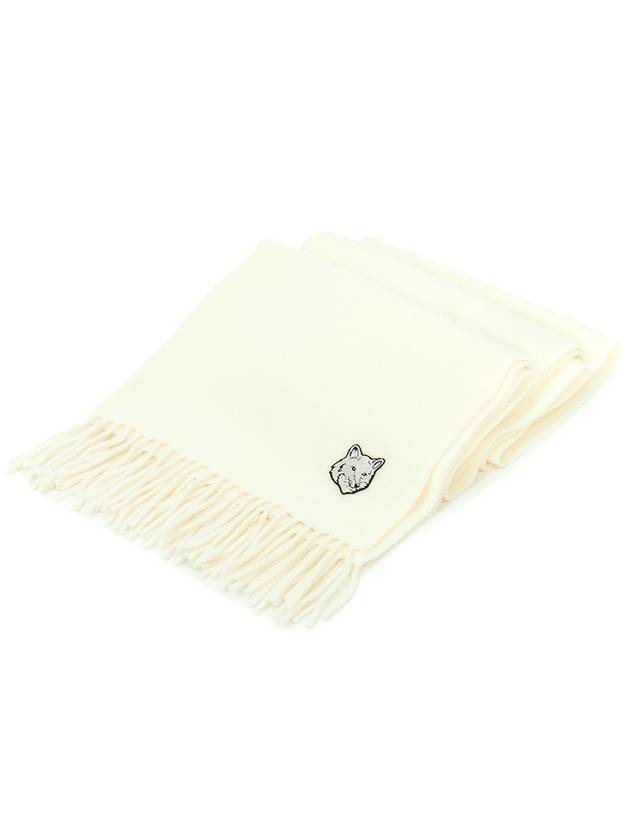 Wool Fox Head Muffler Ivory - MAISON KITSUNE - BALAAN 3