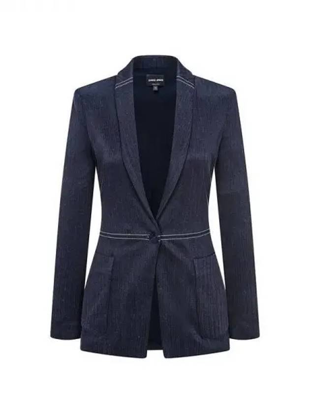 Women s Stitch Line One Button Easy Jacket Blue 271823 - GIORGIO ARMANI - BALAAN 1