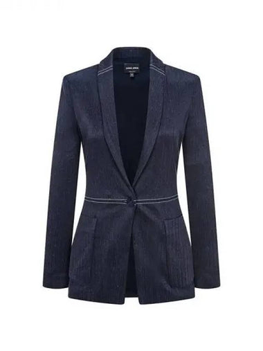 Women s Stitch Line One Button Easy Jacket Blue 271823 - GIORGIO ARMANI - BALAAN 1