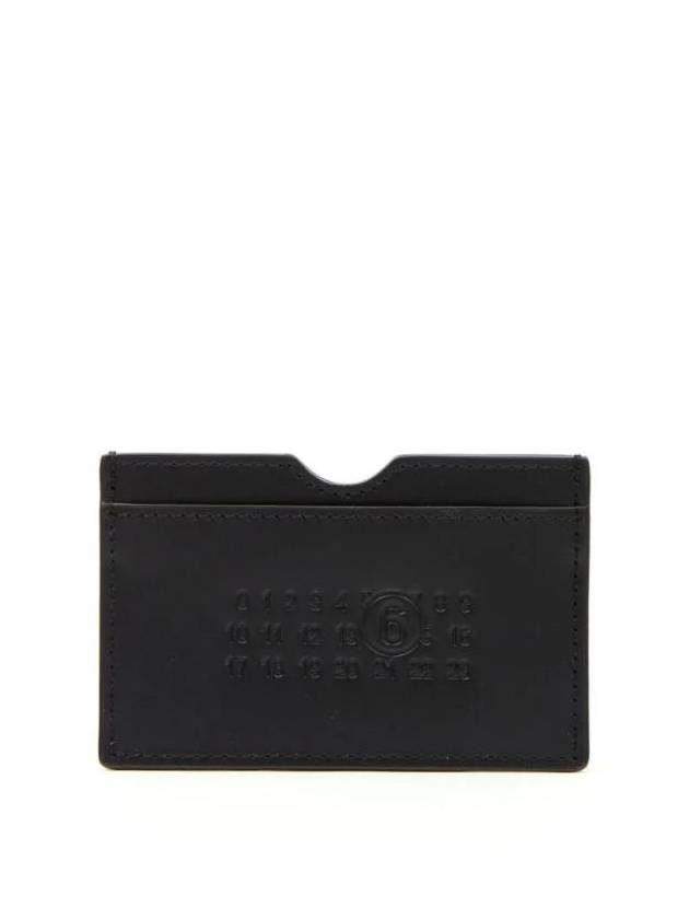 Embossed Logo Leather Card Wallet Black - MAISON MARGIELA - BALAAN 1