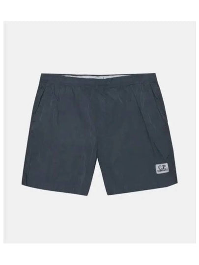 Men's Chrome Logo Patch Swim Shorts Dark Shadow - CP COMPANY - BALAAN 2