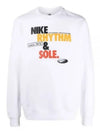 Fleece Crew Sweatshirt White - NIKE - BALAAN 2