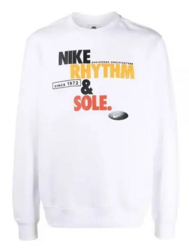 Fleece Crew Sweatshirt White - NIKE - BALAAN 2