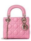 Lady Cannage Small Lambskin Tote Bag Light Pink - DIOR - BALAAN 3