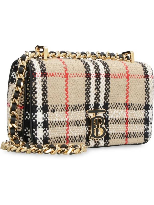 TB Logo Check Bouclé Mini Lola Cross Bag Beige - BURBERRY - BALAAN 4