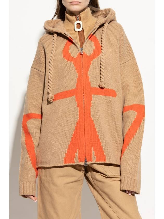 JW Anderson Wool Cardigan, Women's, Beige - JW ANDERSON - BALAAN 3