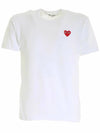 Play Red Heart Waffen Short Sleeve T-Shirt White P1 T108 2 - COMME DES GARCONS - BALAAN 2