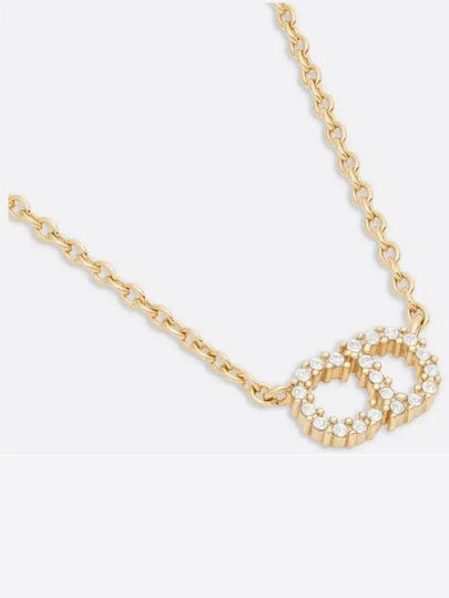 Claire D Rune White Crystal Necklace Gold - DIOR - BALAAN 2