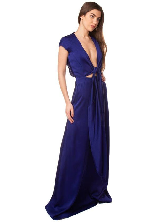 Satin 170cm length long S size women's gala party dress - VICTORIA BECKHAM - BALAAN 2