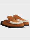 Fleece Suede Shearling Mule Uggs - HERMES - BALAAN 4