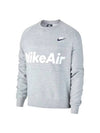 Air Fleece Crewneck Sweatshirt Grey - NIKE - BALAAN 1