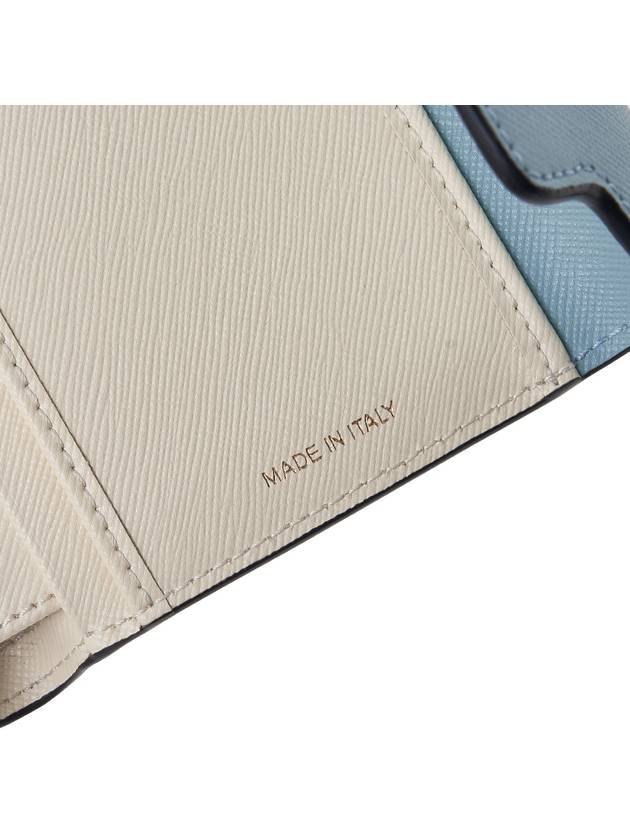 Saffiano Tri-Fold Half Wallet Blue - MARNI - BALAAN 9