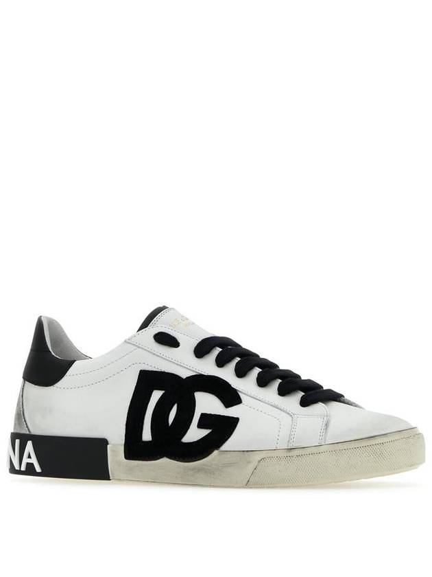 Portofino Vintage Sneakers White Black - DOLCE&GABBANA - BALAAN 3