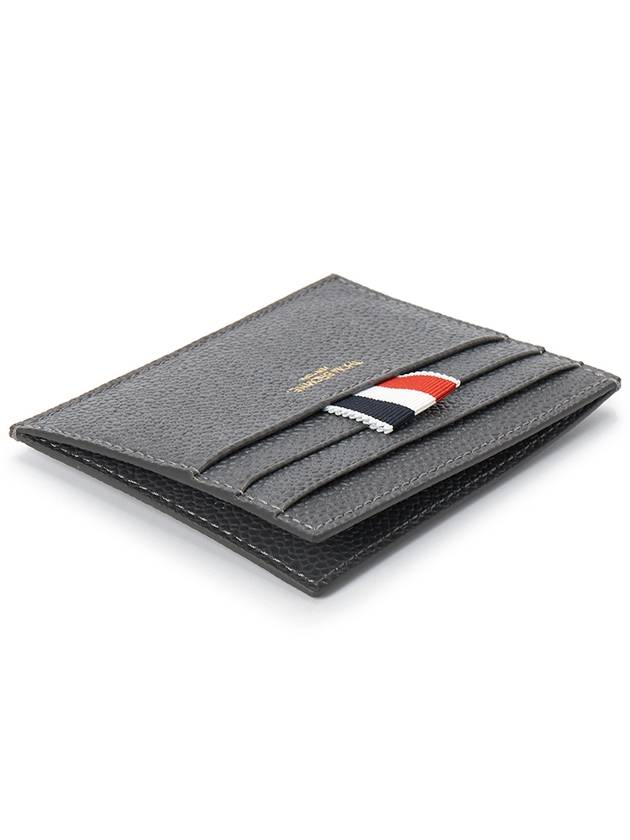 Leather Card Wallet Dark Grey - THOM BROWNE - BALAAN 5