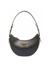 Arqué Leather Mini Shoulder Bag Black - PRADA - BALAAN 1