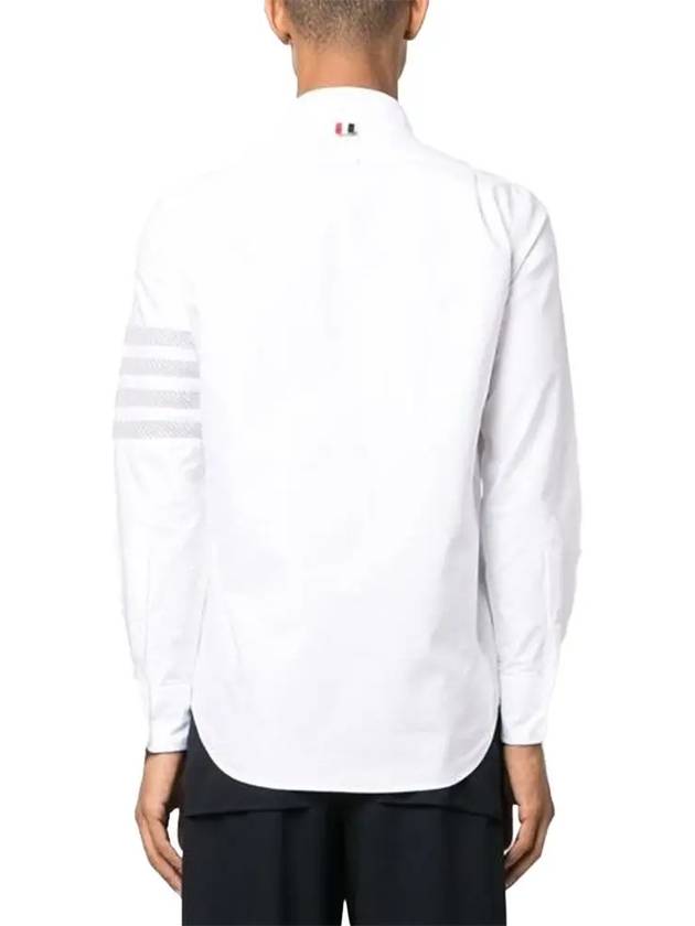 4 Bar Stripe Long Sleeve Shirt White - THOM BROWNE - BALAAN 4