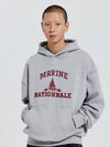 V Heavy Hood Sweat Marine Hoodie Melange Grey - DE GRAND MATIN - BALAAN 1