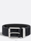 Logo Jacquard Leather Belt Black - DIOR - BALAAN 4