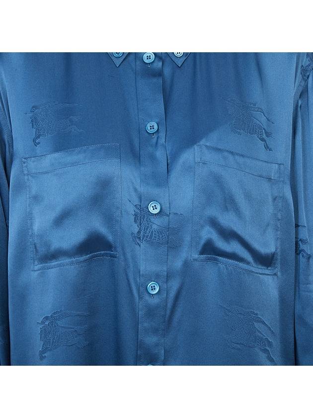 EKD Silk Jacquard Shirt Blue - BURBERRY - BALAAN 11