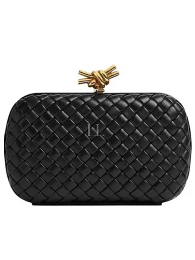 Knot Minaudiere Pouch Bag Black - BOTTEGA VENETA - BALAAN 2