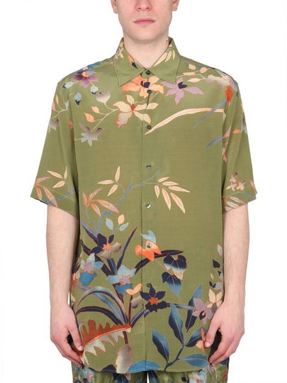 Men's Lippi Silk Short Sleeve Shirt Green - ETRO - BALAAN 2