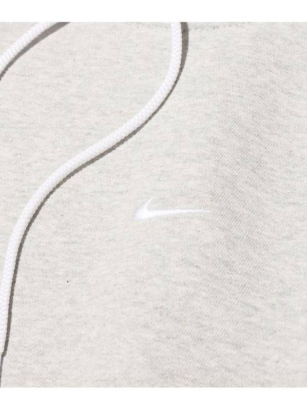 NRG Solo Swoosh Fleece Hoodie Grey Heather - NIKE - BALAAN 6