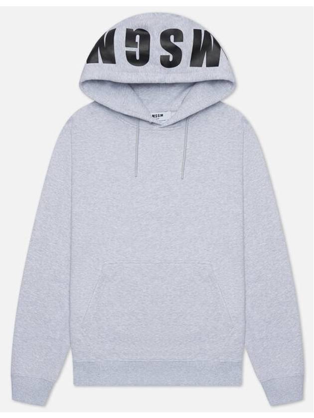 Logo Print Cotton Hoodie Grey - MSGM - BALAAN 2