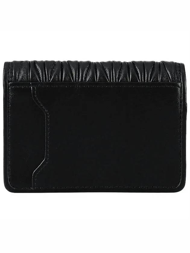 Matelasse Nappa Leather Card Wallet Black - MIU MIU - BALAAN 3