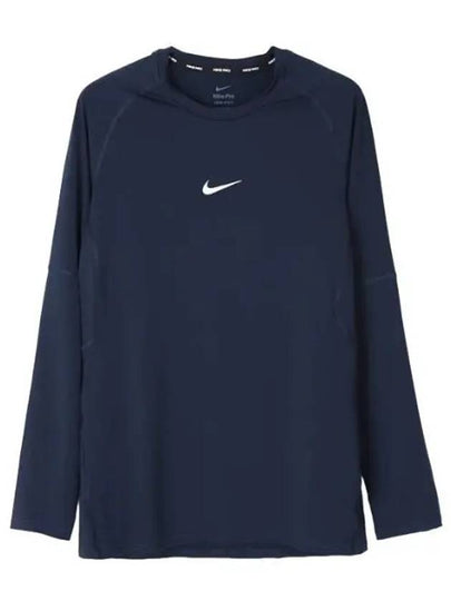 Men's Dri-FIT Slim Long Sleeve T-Shirt Navy - NIKE - BALAAN 2