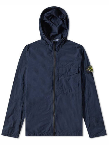 Men's Wappen Patch Naslan Pocket Hooded Jacket Navy - STONE ISLAND - BALAAN 1