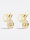 Dior Tribales Earrings Gold Finish Metal White - DIOR - BALAAN 1