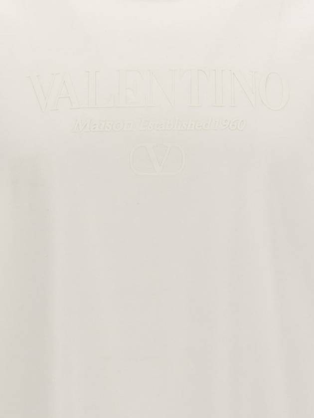 Logo print crew neck short sleeve t shirt white - VALENTINO - BALAAN 5