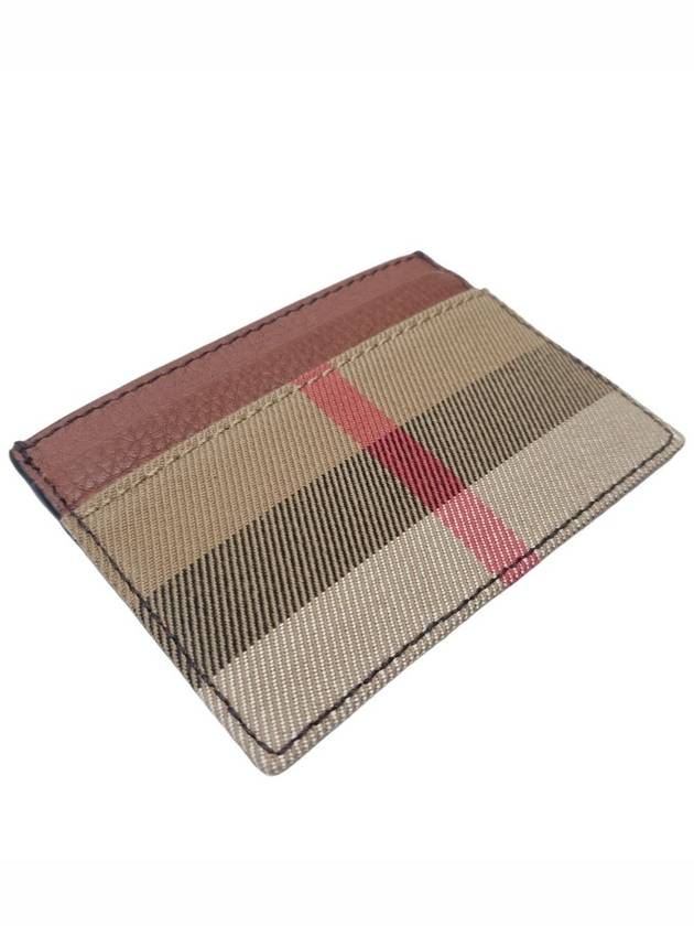 Sandon Check Leather Card Wallet Brown - BURBERRY - BALAAN 4