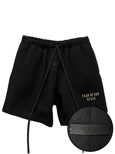 Essential  Fleece Soccer Shorts Black - FEAR OF GOD ESSENTIALS - BALAAN 2